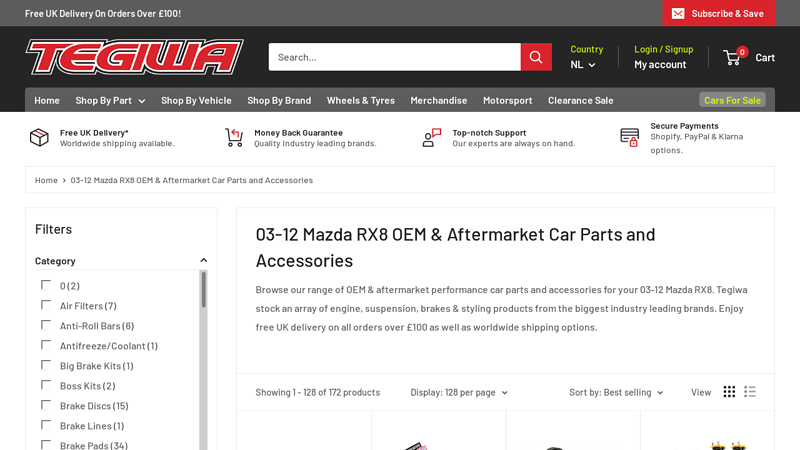 03 rx8 car parts
