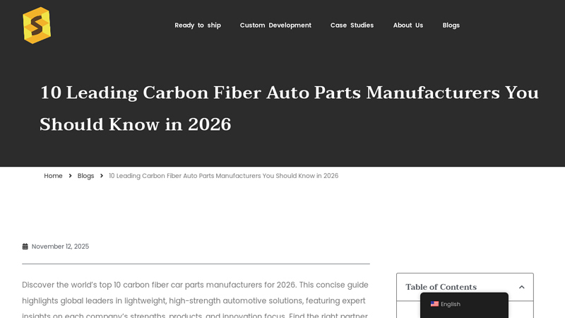 10 Leading Carbon Fiber Auto Parts Manufacturers in 2026 carbon car parts