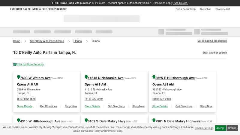 10 O'Reilly Auto Parts in Tampa, FL auto parts outlet tampa fl