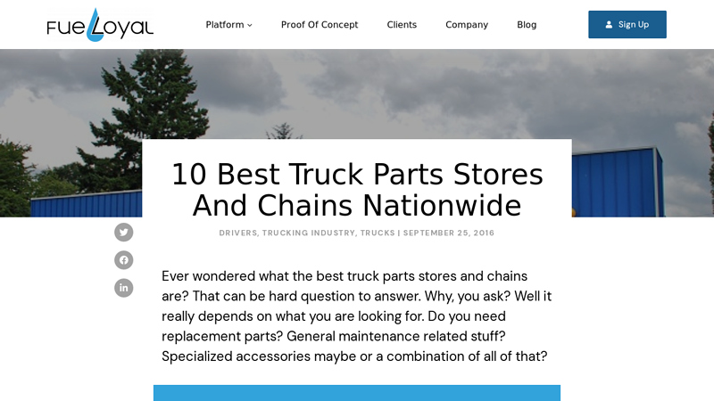 10  Truck Parts Stores And Chains Nationwide truck and trailer parts store