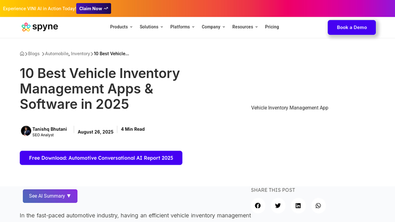 10  Vehicle Inventory Management Apps & Software in 2025 inventory management for auto parts