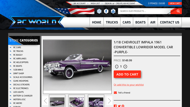 1/18 Chevrolet Impala 1961 Convertible Lowrider Model Car lowrider model car parts