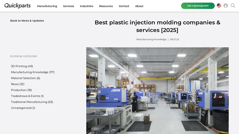 12+  plastic injection molding companies in the US [2025] auto parts plastic