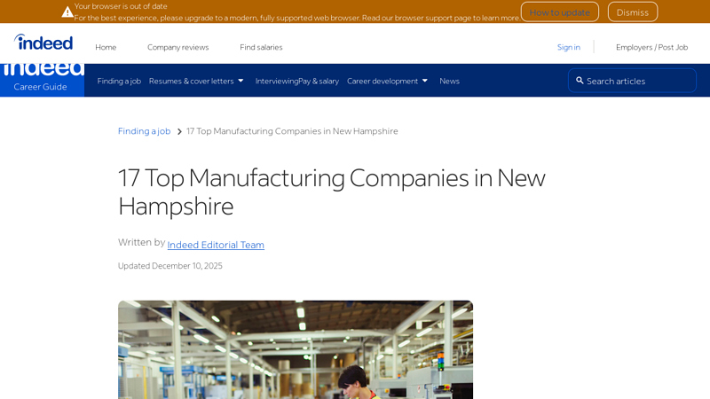 17 Top Manufacturing Companies in New Hampshire auto parts salem nh