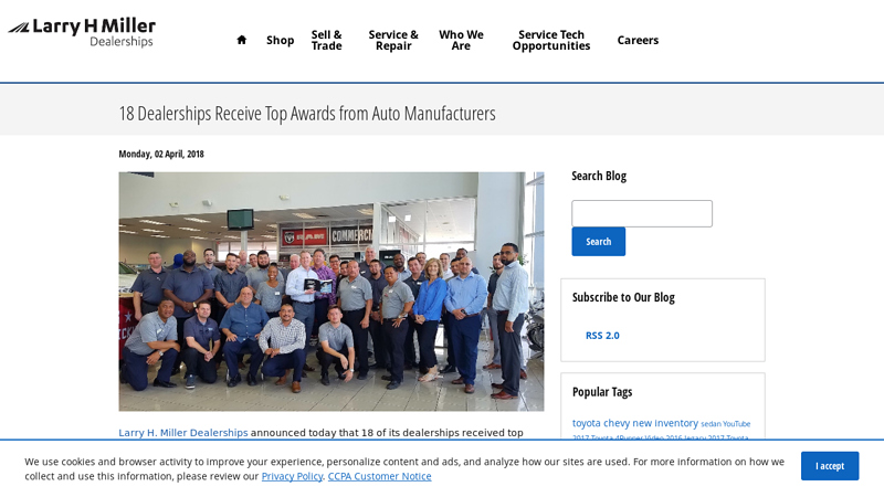 18 Dealerships Receive Top Awards from Auto Manufacturers american toyota albuquerque parts