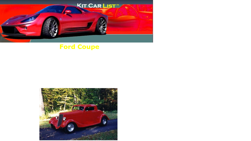 1934 Ford Coupe Kits and Bodies 1934 ford parts