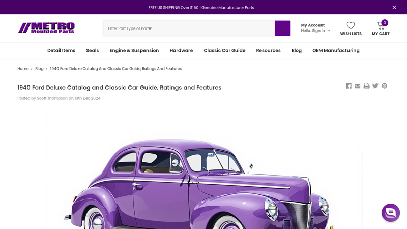 1940 Ford Deluxe Catalog and Classic Car Guide, Ratings and ... 40 ford coupe parts