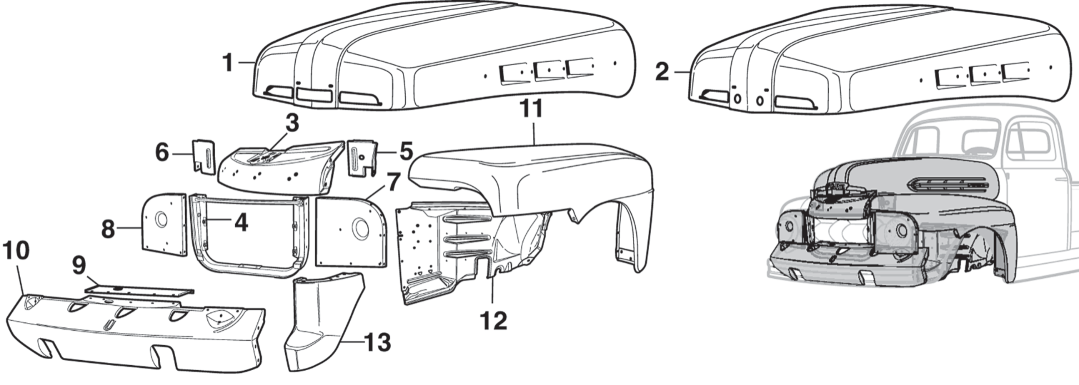 1951 Ford F1 Parts guide