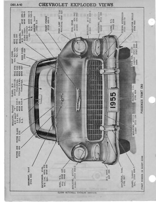 1955 Chevrolet Car Parts guide