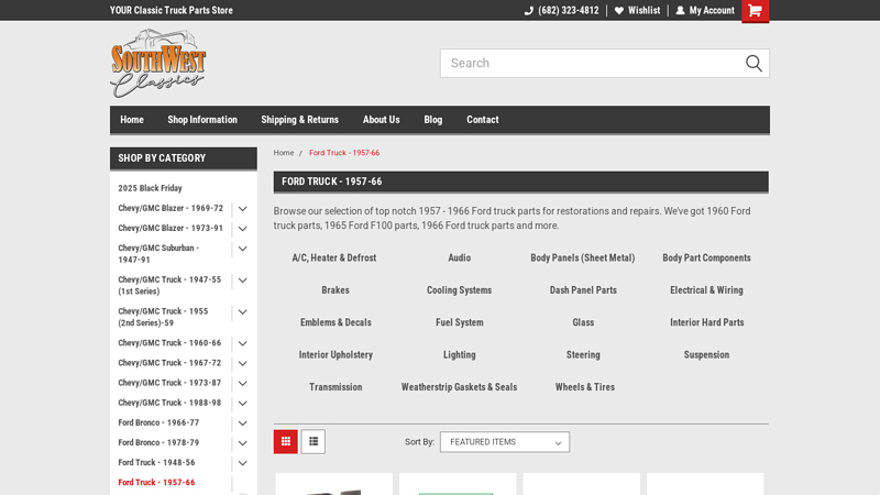 1957 - 1966 Ford Truck Parts 1967 ford f100 parts