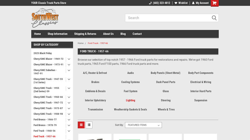 1957 - 1966 Ford Truck Parts 1964 ford f100 parts