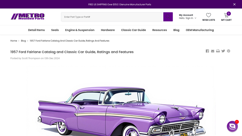 1957 Ford Fairlane Catalog and Classic Car Guide, Ratings and ... 57 ford fairlane parts