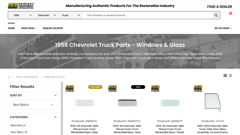 1958 Chevrolet Truck Parts 58 chevy truck parts