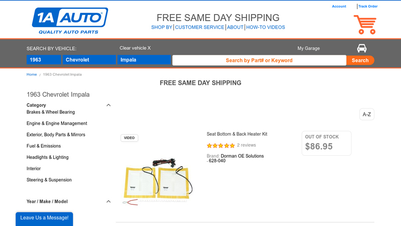 1963 Chevrolet Impala Parts 1963 impala parts car