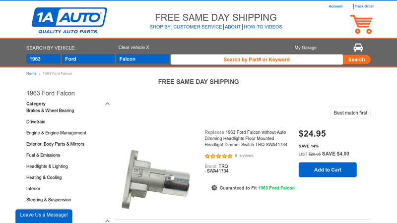 1963 Ford Falcon Parts 1963 ford falcon parts