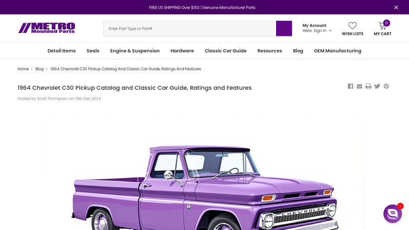 1964 Chevrolet C30 Pickup Catalog and Classic Car Guide, Ratings ... 1964 chevrolet truck parts