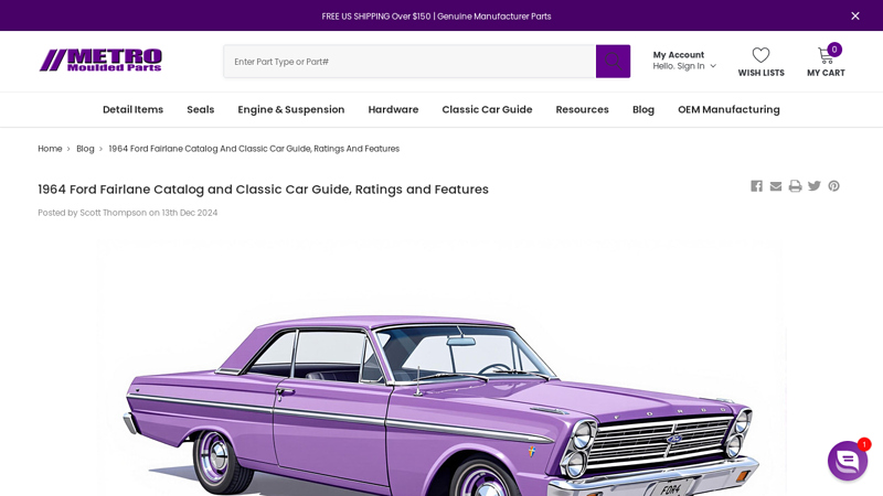 1964 Ford Fairlane Catalog and Classic Car Guide, Ratings and ... 1964 ford fairlane parts