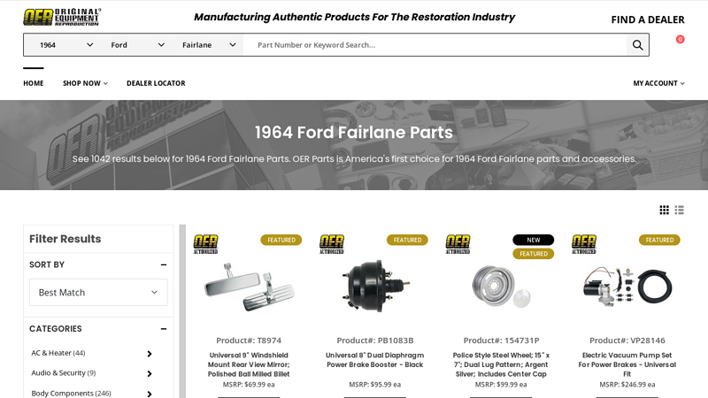 1964 Ford Fairlane Parts ford fairlane parts