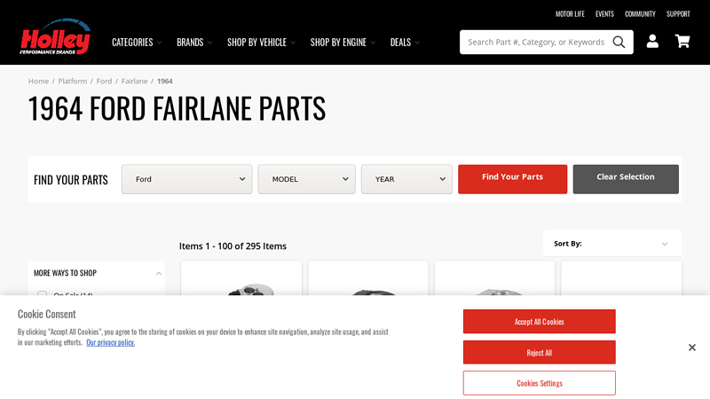 1964 Ford Fairlane Parts 64 ford fairlane parts