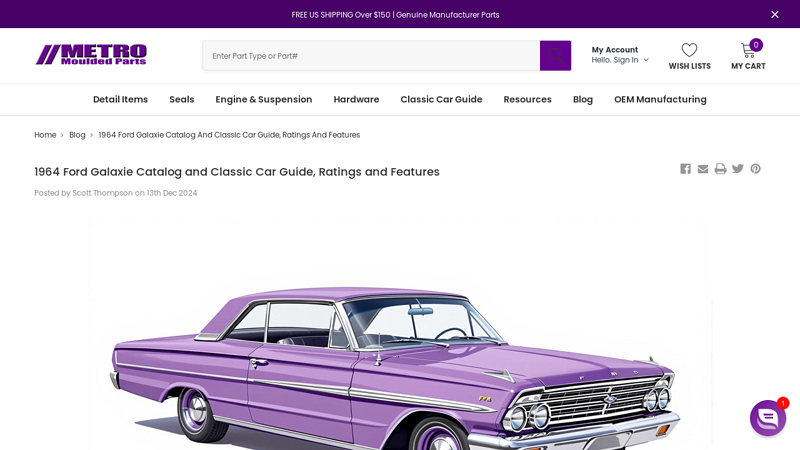 1964 Ford Galaxie Catalog and Classic Car Guide, Ratings and ... 64 ford galaxie parts