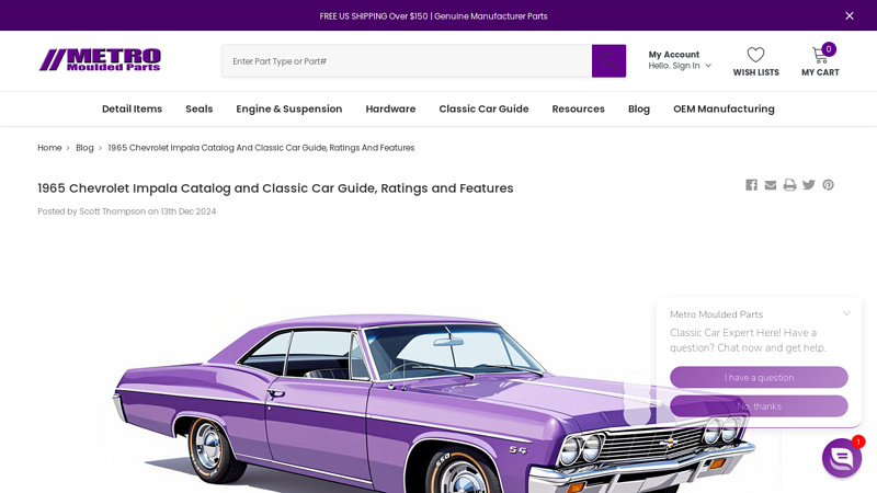 1965 Chevrolet Impala Catalog and Classic Car Guide, Ratings and ... 1965 impala parts car