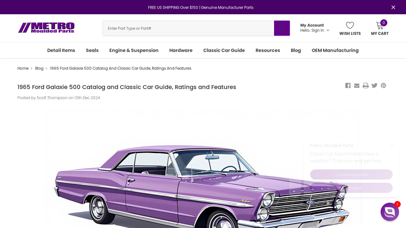 1965 Ford Galaxie 500 Catalog and Classic Car Guide, Ratings and ... 1965 ford galaxie 500 parts