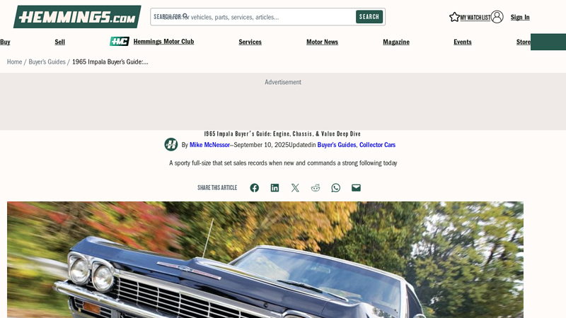 1965 Impala Buyer's Guide 1965 impala parts car