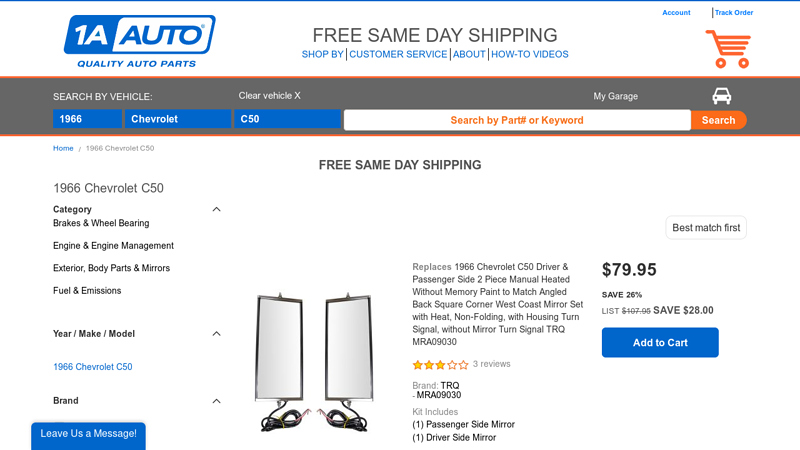 1966 Chevrolet C50 Parts 1966 chevrolet truck parts