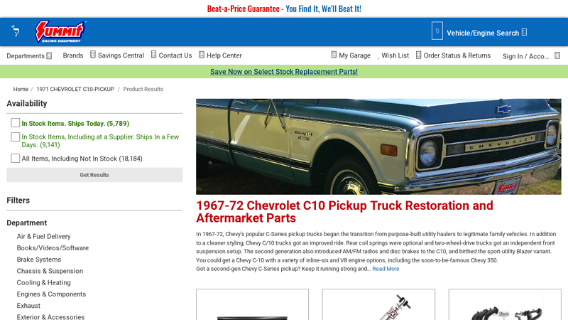 1967 1971 chevy truck parts
