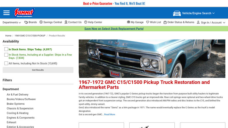1967 1970 gmc truck parts