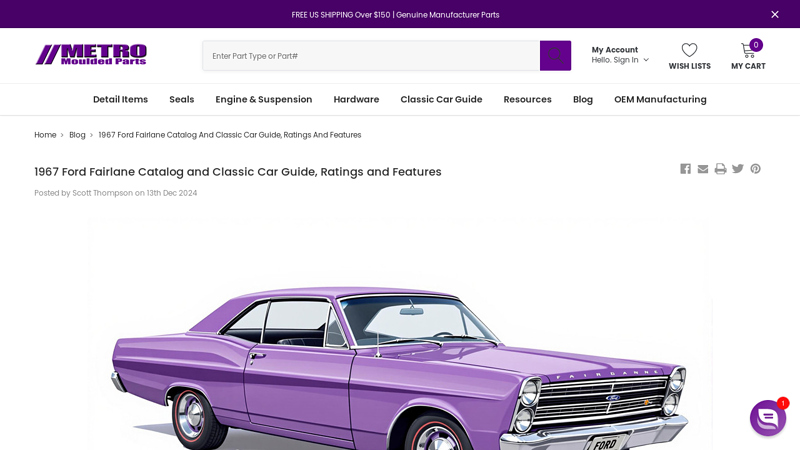 1967 Ford Fairlane Catalog and Classic Car Guide, Ratings and ... 67 ford fairlane parts