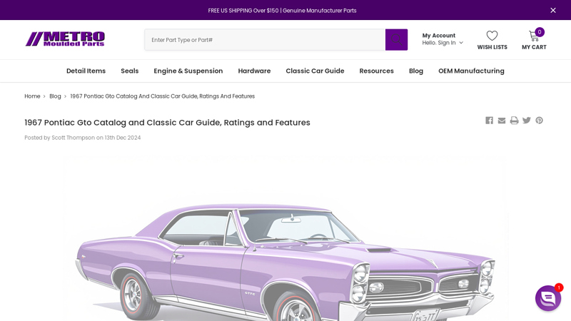 1967 Pontiac Gto Catalog and Classic Car Guide, Ratings and ... 1967 gto parts car