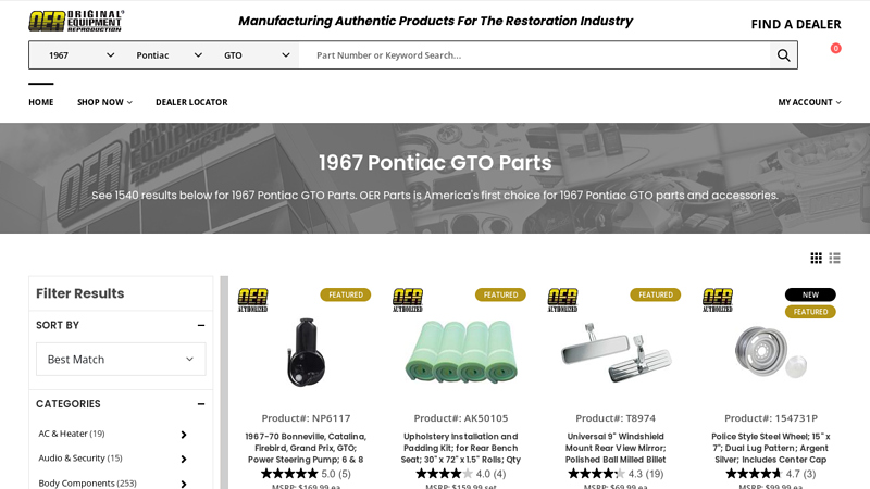 1967 Pontiac GTO Parts pontiac gto car parts