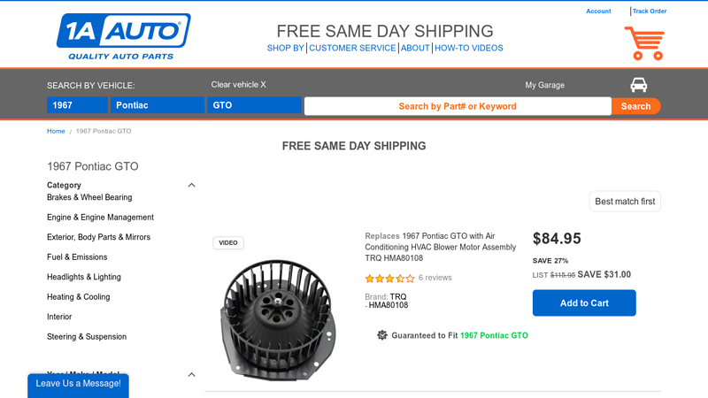 1967 Pontiac GTO Parts 1967 gto parts car