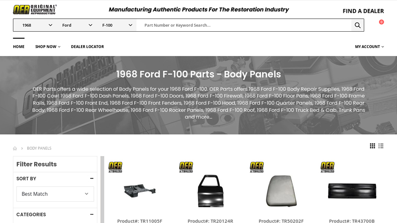 1968 Ford F-100 Parts 1968 ford f100 truck parts