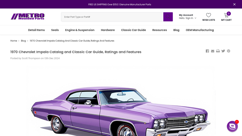 1970 Chevrolet Impala Catalog and Classic Car Guide, Ratings and ... 1970 impala parts car