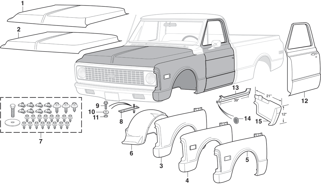 1970 Chevy Truck Parts guide