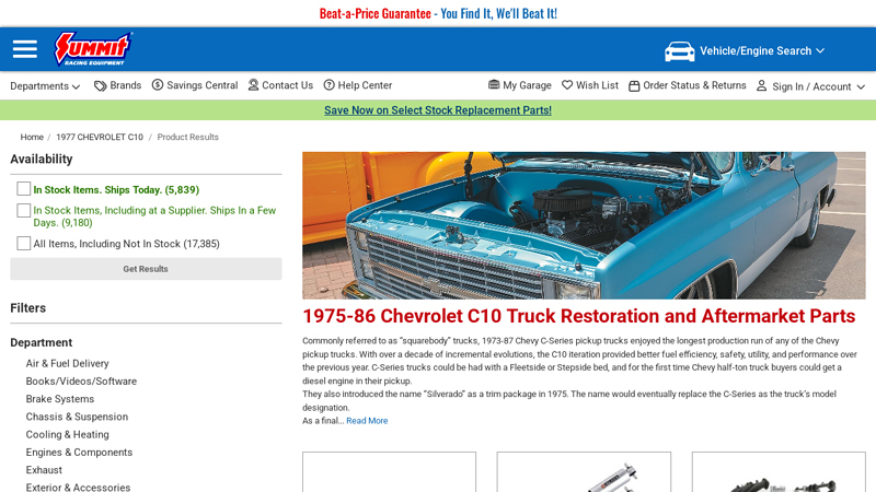 1975 1977 chevrolet truck parts