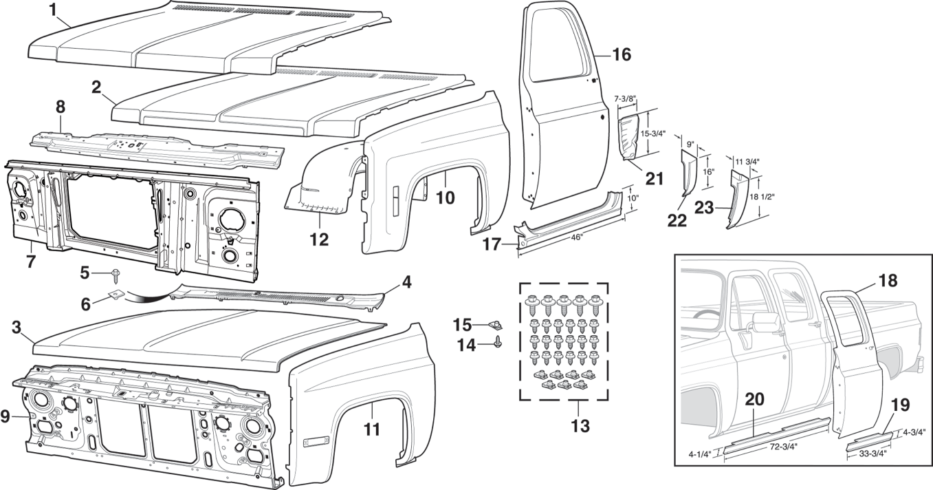 1975 Chevy Truck Parts guide