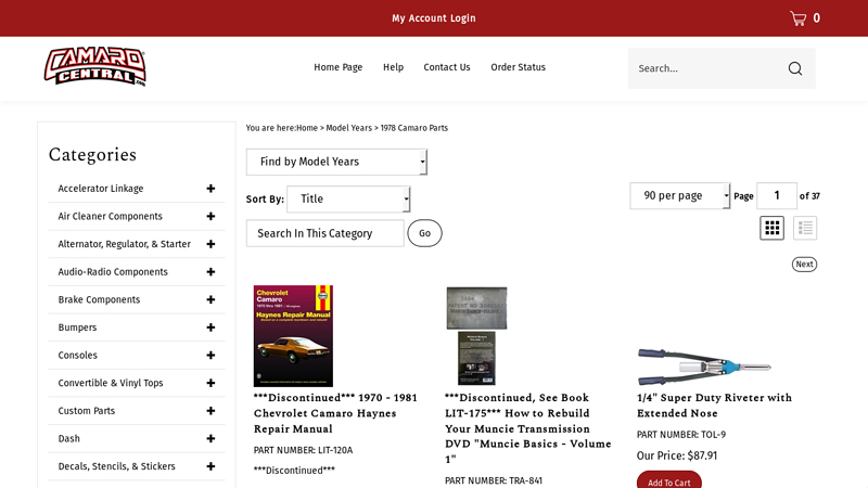 1978 Camaro Parts 1978 camaro parts car