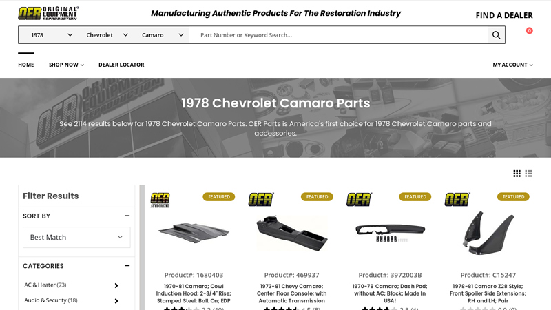 1978 Chevrolet Camaro Parts 1978 camaro parts car