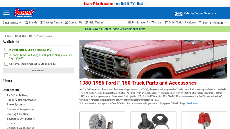 1980 1986 ford f150 parts