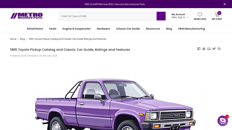 1985 Toyota Pickup Catalog and Classic Car Guide, Ratings and ... 1985 toyota truck parts