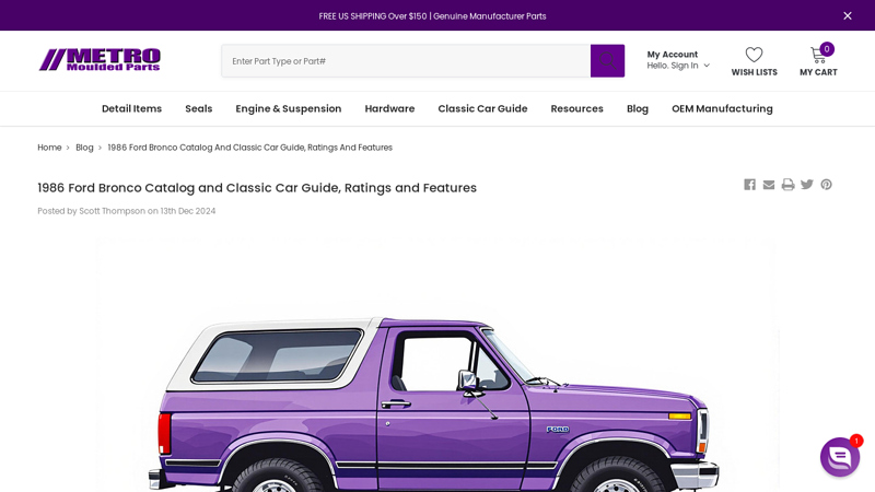 1986 Ford Bronco Catalog and Classic Car Guide, Ratings and ... 1986 ford bronco parts