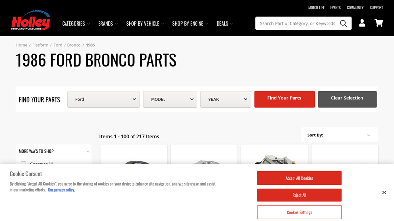 1986 Ford Bronco Parts 1986 ford bronco parts