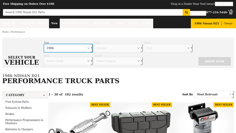 1986 Nissan D21 Performance Parts nissan hardbody truck parts