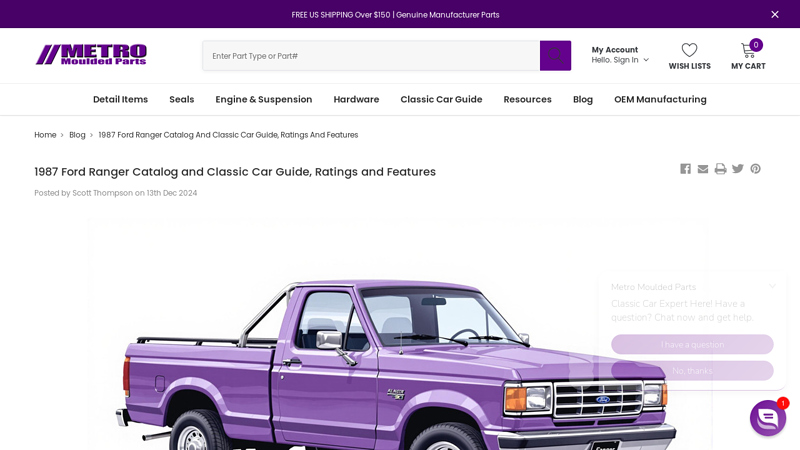 1987 Ford Ranger Catalog and Classic Car Guide, Ratings and ... 1987 ford ranger parts