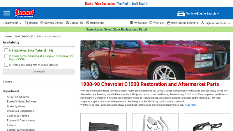1988 88 98 chevy truck parts