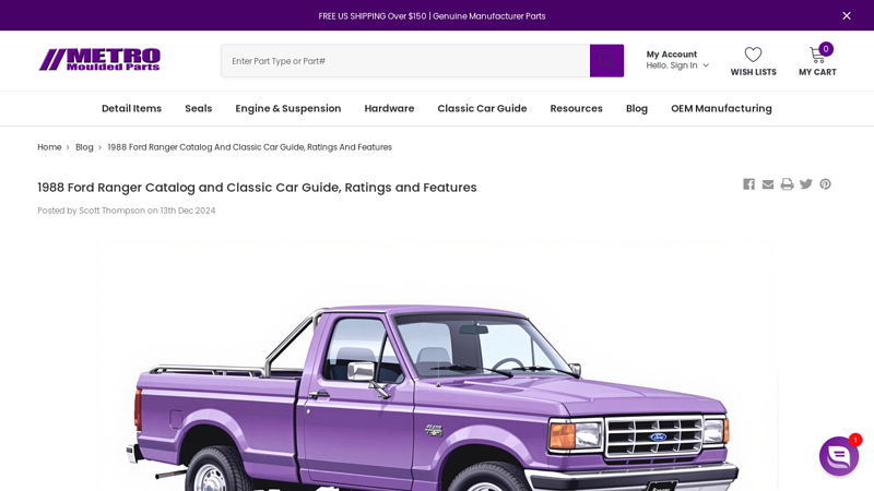 1988 Ford Ranger Catalog and Classic Car Guide, Ratings and ... 88 ford ranger parts