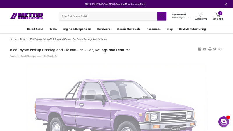 1988 Toyota Pickup Catalog and Classic Car Guide, Ratings and ... 1988 toyota pickup parts